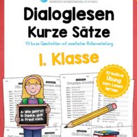 10 Arbeitsblätter zum Dialoglesen (1. Klasse) [Digital]