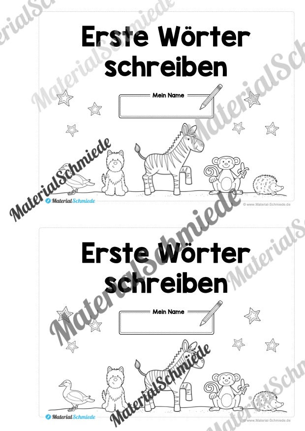 Mini-Heft: Erste Wörter schreiben (10 Seiten) – Vorschau 01