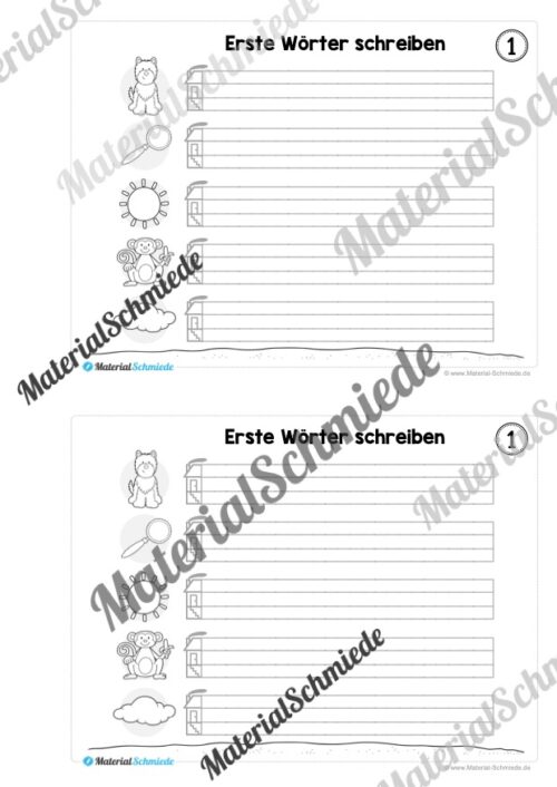 Mini-Heft: Erste Wörter schreiben (10 Seiten) - Vorschau 02