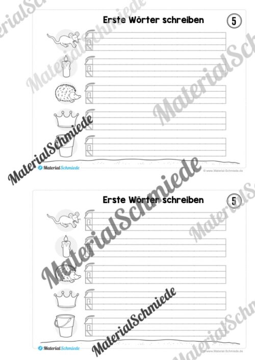 Mini-Heft: Erste Wörter schreiben (10 Seiten) - Vorschau 06