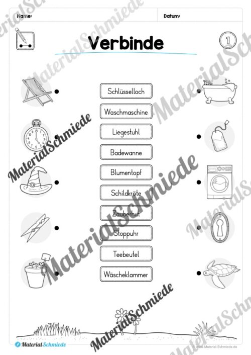 Leseheft: Verbinden - Malen - Ankreuzen (1. Klasse) - Stufe 2 (Vorschau 02)