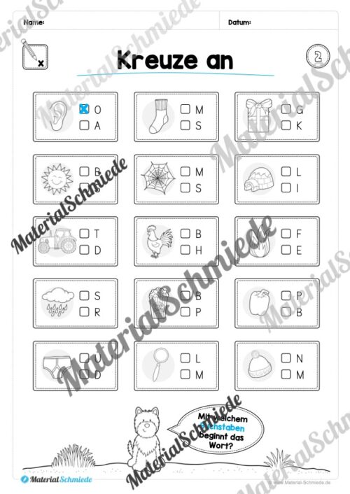 Leseheft: Verbinden - Malen - Ankreuzen (1. Klasse) - Stufe 2 (Vorschau 03)