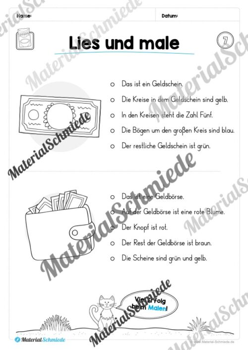 Leseheft: Verbinden - Malen - Ankreuzen (1. Klasse) - Stufe 2 (Vorschau 08)