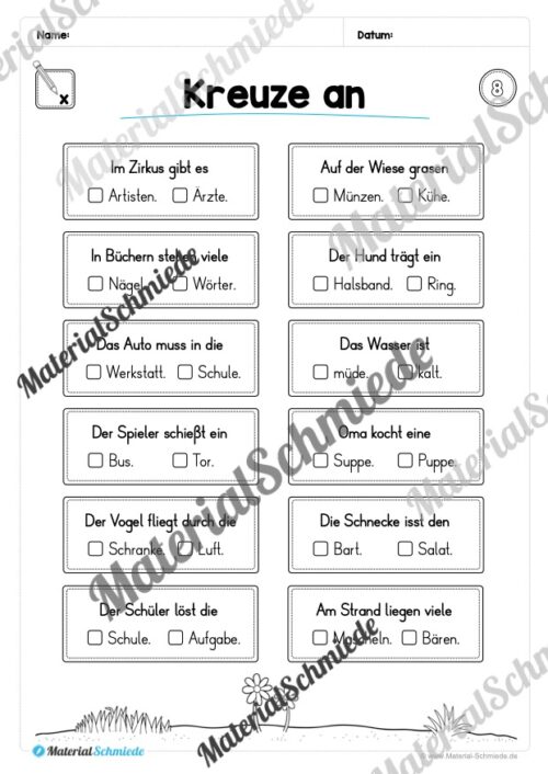 Leseheft: Verbinden - Malen - Ankreuzen (1. Klasse) - Stufe 2 (Vorschau 09)