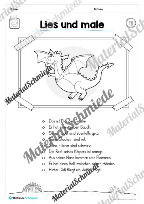 Leseheft: Verbinden - Malen - Ankreuzen (1. Klasse) - Stufe 2 (Vorschau 12)