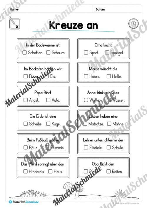 Leseheft: Verbinden - Malen - Ankreuzen (1. Klasse) - Stufe 2 (Vorschau 14)