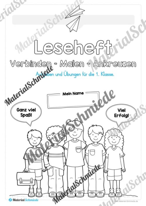 Leseheft: Verbinden - Malen - Ankreuzen (1. Klasse) - Stufe 1 (Vorschau 01)