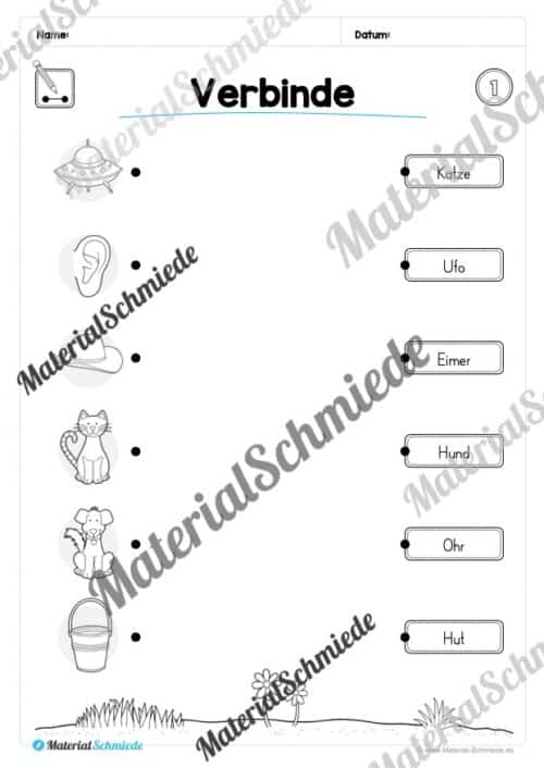 Leseheft: Verbinden - Malen - Ankreuzen (1. Klasse) - Stufe 1 (Vorschau 02)