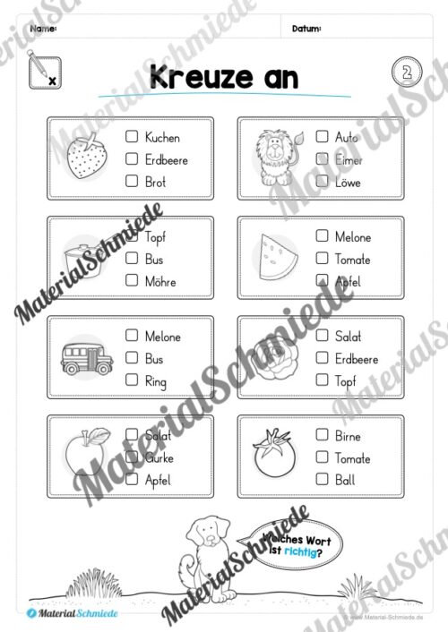 Leseheft: Verbinden - Malen - Ankreuzen (1. Klasse) - Stufe 1 (Vorschau 03)