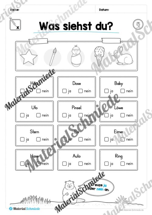 Leseheft: Verbinden - Malen - Ankreuzen (1. Klasse) - Stufe 1 (Vorschau 05)
