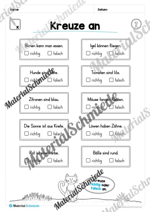 Leseheft: Verbinden - Malen - Ankreuzen (1. Klasse) - Stufe 1 (Vorschau 08)
