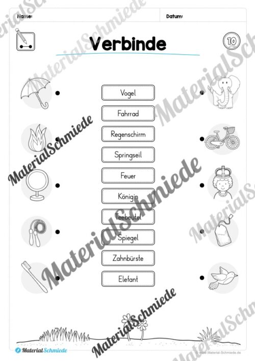Leseheft: Verbinden - Malen - Ankreuzen (1. Klasse) - Stufe 1 (Vorschau 11)
