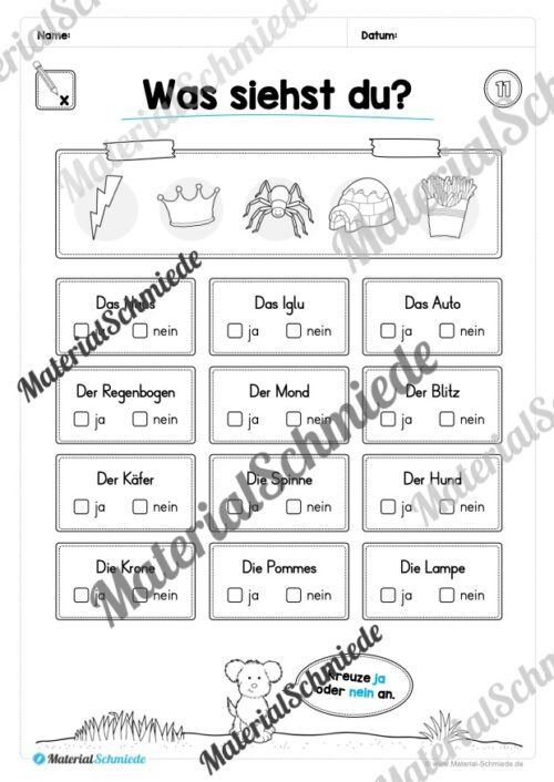 Leseheft: Verbinden - Malen - Ankreuzen (1. Klasse) - Stufe 1 (Vorschau 12)