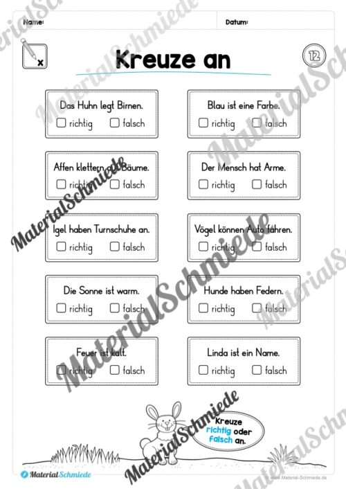 Leseheft: Verbinden - Malen - Ankreuzen (1. Klasse) - Stufe 1 (Vorschau 13)