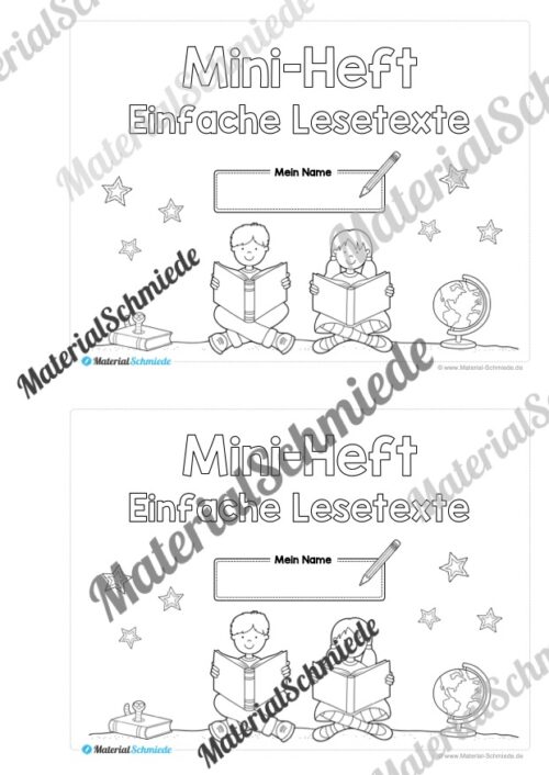 Mini-Heft: Lesetexte mit Fragen (1. Klasse) - Vorschau 01