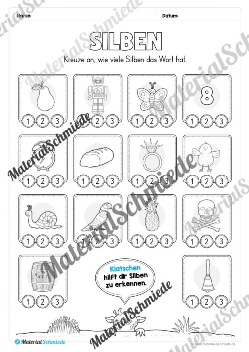 Materialpaket: Silben & Laute (Vorschau 05)