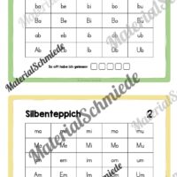 Silbenteppiche für die 1. Klasse (20 Stück) - Arbeitsblatt 01