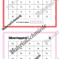 Silbenteppiche für die 1. Klasse (20 Stück) - Arbeitsblatt 03
