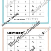 Silbenteppiche für die 1. Klasse (20 Stück) - Arbeitsblatt 02