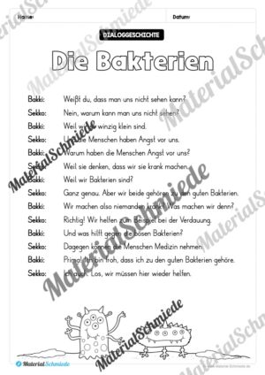 10 Arbeitsblätter zum Dialoglesen in der 2. Klasse (Vorschau 03)