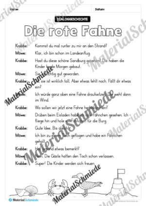 10 Arbeitsblätter zum Dialoglesen in der 2. Klasse (Vorschau 04)