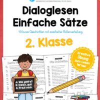 10 Arbeitsblätter zum Dialoglesen in der 2. Klasse