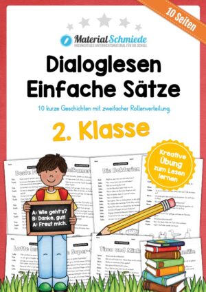 10 Arbeitsblätter zum Dialoglesen in der 2. Klasse