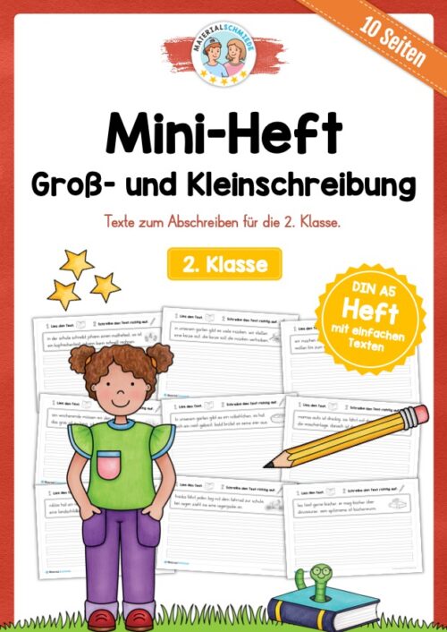 Mini-Heft: 10 Abschreibtexte zur Groß- und Kleinschreibung