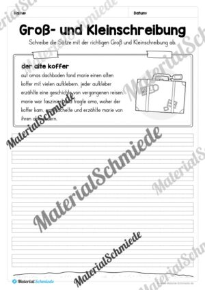 10 Abschreibtexte: Groß- und Kleinschreibung (2. Klasse) – Vorschau 01