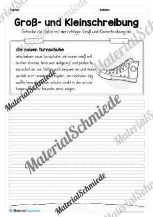 10 Abschreibtexte: Groß- und Kleinschreibung (2. Klasse) – Vorschau 03