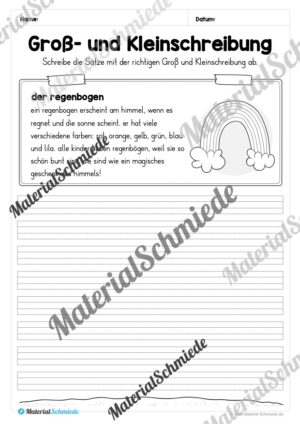 10 Abschreibtexte: Groß- und Kleinschreibung (2. Klasse) – Vorschau 07