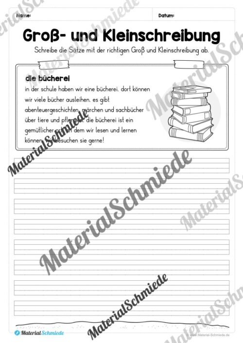 10 Abschreibtexte: Groß- und Kleinschreibung (2. Klasse) - Vorschau 10