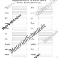 Lernwörter von A-Z abschreiben (Arbeitsblatt 02)