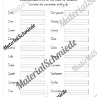 Lernwörter von A-Z abschreiben (Arbeitsblatt 03)