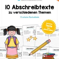 10 Abschreibtexte zu verschiedenen Themen