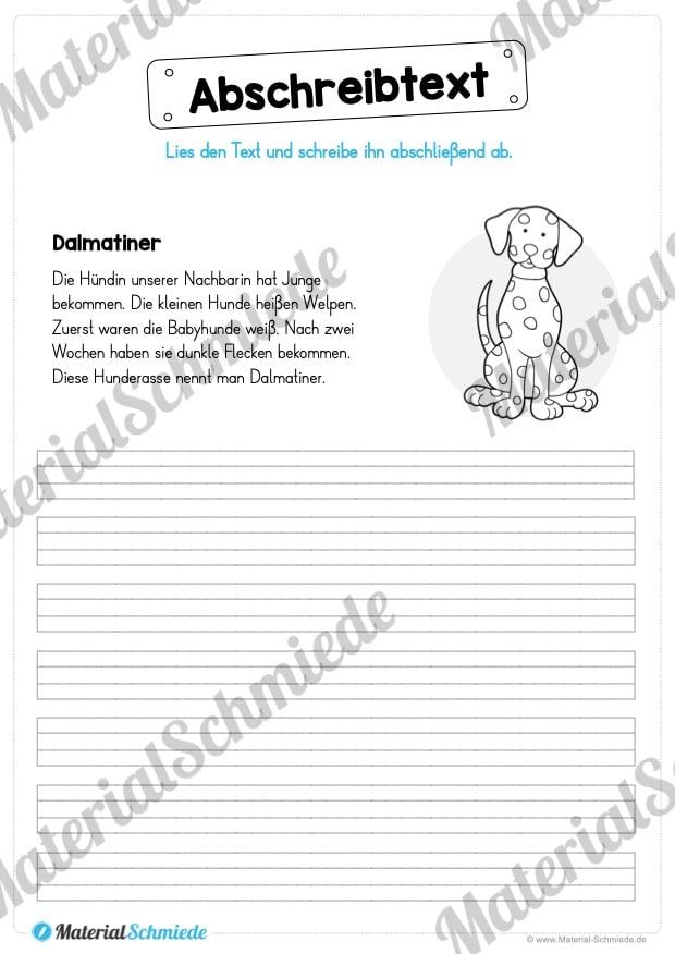 10 Abschreibtexte: Thema Tiere (Vorschau 02)