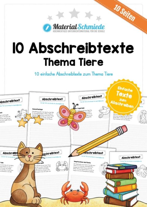 10 Abschreibtexte: Thema Tiere