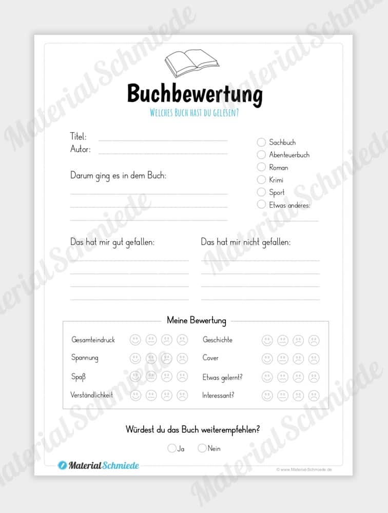 Steckbrief Buchbewertung