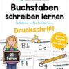 Buchstaben schreiben lernen von A-Z - Druckschrift (26 Arbeitsblätter) [Digital]