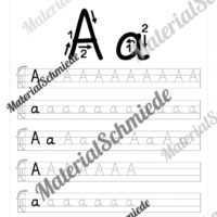 Buchstaben schreiben lernen von A-Z - Grundschrift (Buchstabe A)