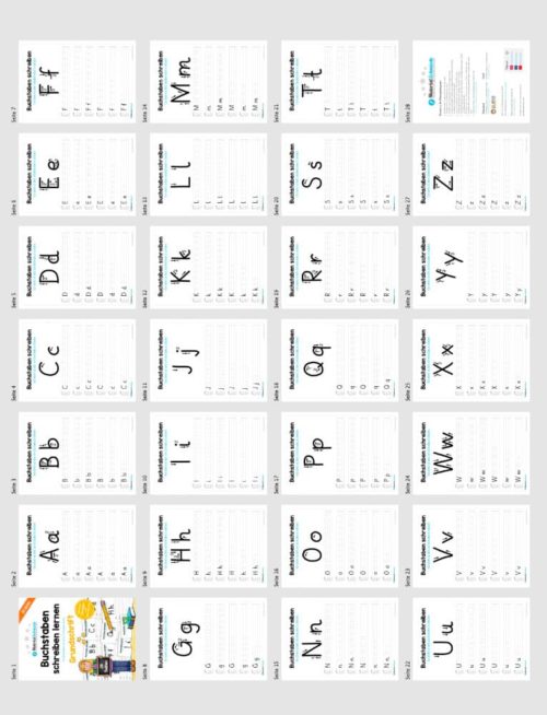 Buchstaben schreiben lernen von A-Z - Grundschrift (Überblick)