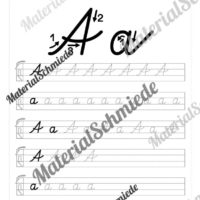 Buchstaben schreiben lernen von A-Z - Schreibschrift (Buchstabe A)