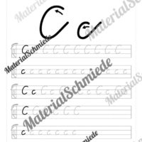 Buchstaben schreiben lernen von A-Z - Schreibschrift (Buchstabe C)