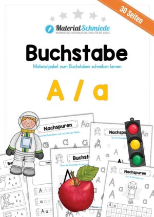 Materialpaket: Buchstabe A/a schreiben lernen