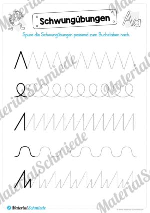 Materialpaket: Buchstabe A/a schreiben lernen (Vorschau 01)