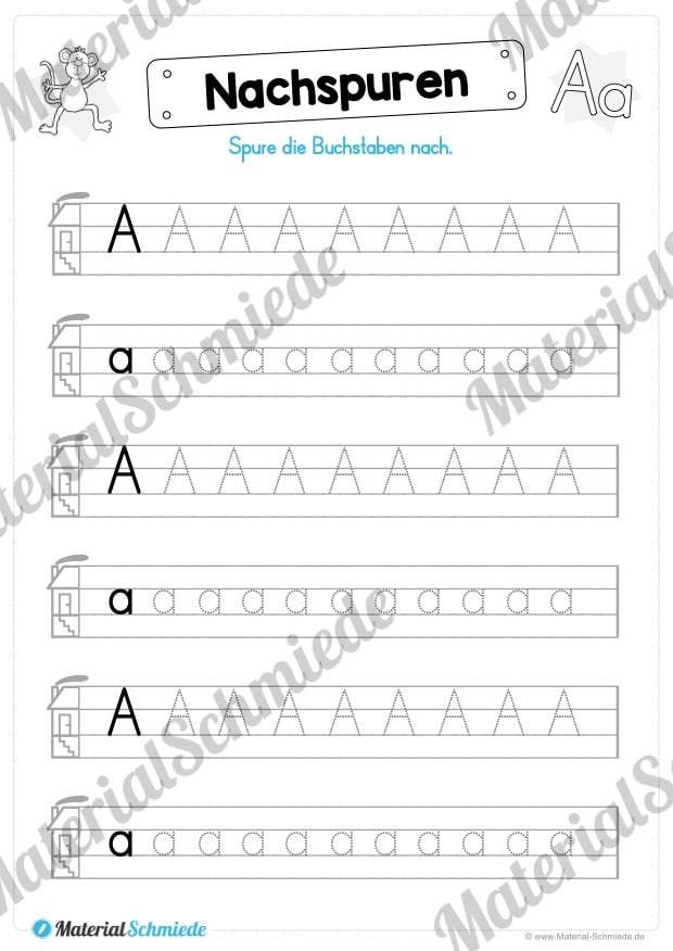 Materialpaket: Buchstabe A/a schreiben lernen (Vorschau 06)