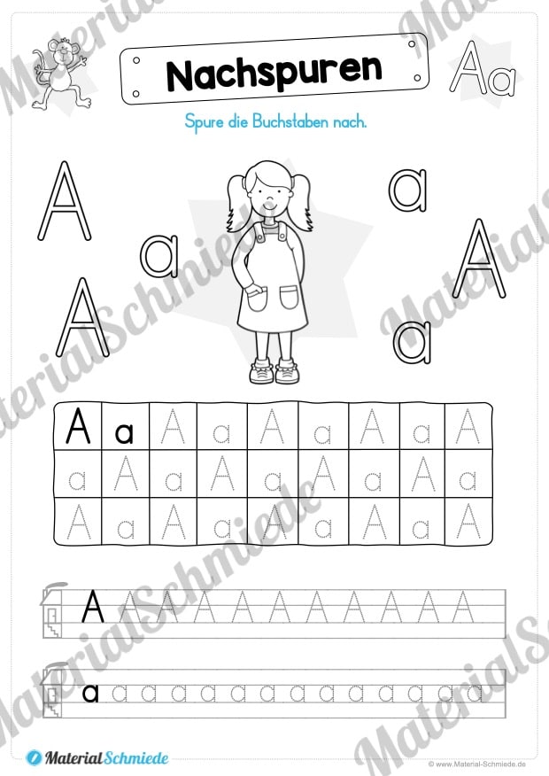 Materialpaket: Buchstabe A/a schreiben lernen (Vorschau 11)
