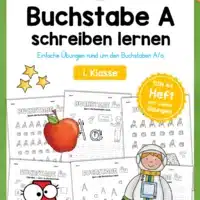 Arbeitsheft: Buchstabe A/a schreiben lernen (25 Seiten)