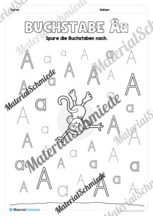 Arbeitsheft: Buchstabe A/a schreiben lernen (Arbeitsblatt 07)