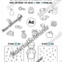 Arbeitsheft: Buchstabe A/a schreiben lernen (Arbeitsblatt 09)